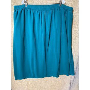 Elegant Wear Women's Plus Size 47" Waist Green Layered  Skirt